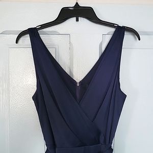 DKNY Navy Satin Special Occasion Dress